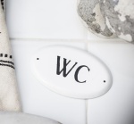 OZDOBNA TABLICZKA DO TOALETY WC Rustic Styl Ib Laursen