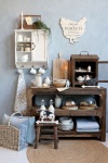 FRANCUSKI ZESTAW KOSZY Z UCHWYTAMI W STYLU Vintage Rustic 2 SZT. Chic Antique