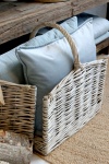 FRANCUSKI ZESTAW KOSZY Z UCHWYTAMI W STYLU Vintage Rustic 2 SZT. Chic Antique