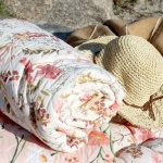 OZDOBNA NARZUTA PIKOWANA Wild Flowers Kwiaty Chic Antique