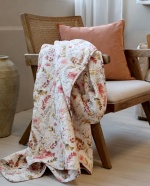 OZDOBNA NARZUTA PIKOWANA Wild Flowers Kwiaty Chic Antique