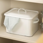 PROWANSALSKI CHLEBAK EMALIOWANY Bread Box White Rustic Styl Ib Laursen