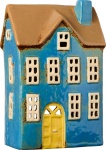 DOMEK CERAMICZNY NA TEALIGHT Nyhavn Yellow Żółte Drzwi Ib Laursen