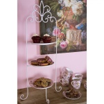 PROWANSALSKI STOJAK NA TALERZE Baroque White 1 Clayre & Eef