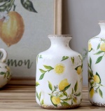 PROWANSALSKA CERAMICZNA BUTELKA Wazon Limone Chic Antique