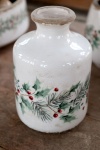 PROWANSALSKA CERAMICZNA BUTELKA Wazon Ostrokrzew Chic Antique