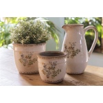 PROWANSALSKA OSŁONKA NA DONICZKĘ Green Flowers Clayre & Eef