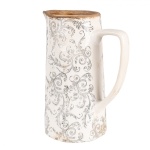 PROWANSALSKI DZBANEK CERAMICZNY Beige Flowers Grey Clayre & Eef