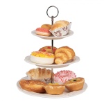 PROWANSALSKA ETAŻERKA TRZYPOZIOMOWA Retro Vintage White Clayre & Eef