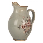 PROWANSALSKI DZBANEK CERAMICZNY Grey Flowers Roses Rustic Clayre & Eef