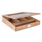 DREWNIANY POJEMNIK NA SZTUĆCE Wood Clayre & Eef
