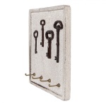 OZDOBNY WIESZAK NA KLUCZE Brocante Beige White Clayre & Eef