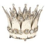 DEKORACYJNA TACA KORONA NA ŚWIECE Brocante White 2SZT Clayre & Eef