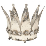 DEKORACYJNA TACA KORONA NA ŚWIECE Brocante White 2SZT Clayre & Eef