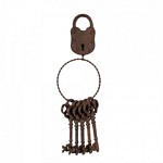 DEKORACJA KLUCZE Z KŁÓDKĄ Industrial Brown Vintage Clayre & Eef