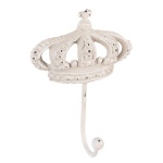 WIESZAK ŚCIENNY VINTAGE Crown Brocante White Clayre & Eef