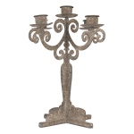 FRANCUSKI ŚWIECZNIK METALOWY NA 5 ŚWIEC Grey Brocante XL Styl Clayre & Eef