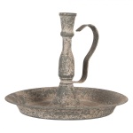 PROWANSALSKI ŚWIECZNIK METALOWY Brocante Grey 2 Styl Rustic Clayre & Eef