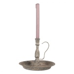 PROWANSALSKI ŚWIECZNIK METALOWY Brocante Grey 2 Styl Rustic Clayre & Eef