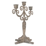 FRANCUSKI ŚWIECZNIK METALOWY NA 3 ŚWIECE Rustic Style XL Clayre & Eef