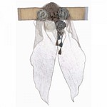 PROWANSALSKI UPINACZ DO ZASŁON FIORI W STYLU Shabby Blanc MariClo'