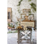 DEKORACJA Z ŻYWICY ANTIQUA DOMUS Heart Rustic Style Blanc MariClo'