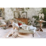 OZDOBNY ŚWIECZNIK FRANCUSKI ANTIQUA DOMUS Rustic Styl Blanc MariClo'