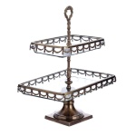 ELEGANCKI DWUPIĘTROWY STOJAK NA CIASTO ARTEMISIA Blanc MariClo'