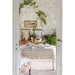 PROWANSALSKI LAMBREKIN TOILE DE JOUY Rustic Styl Blanc MariClo'