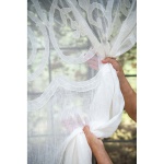 PROWANSALSKA ZASŁONA HAFTOWANA SOFFIO White 60 X 160 Blanc MariClo'