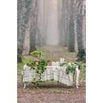 OZDOBNY BIEŻNIK Z FALBANĄ FORESTA NOBILE Rustic Style Blanc MariClo'