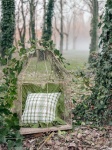 PODUSZKA NA KRZESŁO Z FALBANĄ FORESTA NOBILE Rustic Style Blanc MariClo'