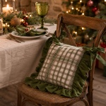 PODUSZKA NA KRZESŁO Z FALBANĄ FORESTA NOBILE Rustic Style Blanc MariClo'
