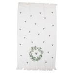 RĘCZNIK KUCHENNY Wianek Serce White Clayre & Eef