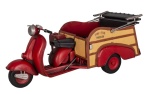 REPLIKA SKUTERA MODEL W KOLORZE CZERWONYM Taxi Vintage Old Antic Line
