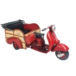 REPLIKA SKUTERA MODEL W KOLORZE CZERWONYM Taxi Vintage Old Antic Line