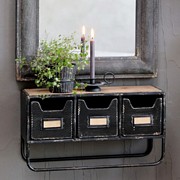 Szafka Ścienna Chic Antique Industrialna z Drążkiem