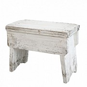 Stołek Postarzany Chic Antique Kremowy