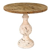 OKRĄGŁY STOLIK Country Style White 5 Clayre & Eef