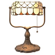 LAMPA NA BIURKO Tiffany Beige Brown Clayre & Eef