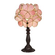 LAMPA NA BIURKO Tiffany Pink Flowers Clayre & Eef