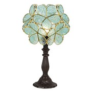 LAMPA NA BIURKO Tiffany Green Flowers Clayre & Eef