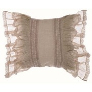 PODUSZKA Z FALBANAMI Beige Blanc MariClo'