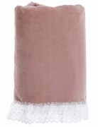 PLED Z KORONKĄ ROMANTIC FRILL Pink Blanc MariClo'
