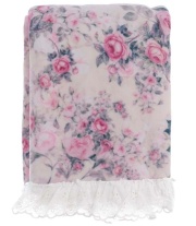 PROWANSALSKI PLED Z TORBĄ Romantic Roses Rustic Styl Blanc MariClo'