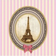 SERWETKI PAPIEROWE Eiffel Tower Pink