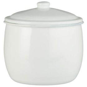 PROWANSALSKI SŁOIK EMALIOWANY Z POKRYWĄ White SHabby Chic Ib Laursen