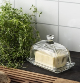 DEKORACYJNA MASELNICZKA SZKLANA Butter Box Rustic Style Ib Laursen