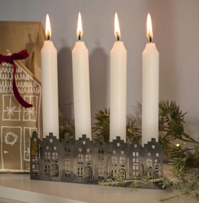 OZDOBNY ŚWIECZNIK NA ŚWIECĘ FASADY DOMÓW Vintage Ib Laursen