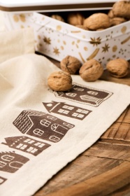 OZDOBNY RĘCZNIK KUCHENNY Pauline Natural Brown Houses Ib Laursen